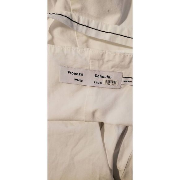 Proenza Schouler White Label Linen Front Zip Button Midi Dress Women’s Size 2 - Picture 11 of 15